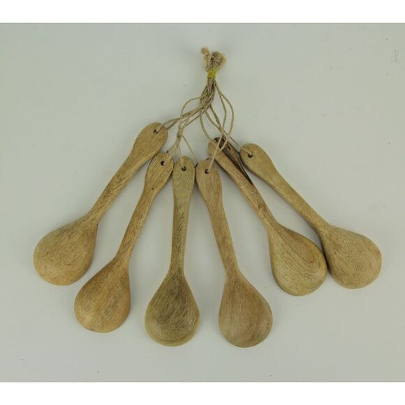 Engraved Wooden Spoons Inspirational Words Kitchen Utensil Decor Set of 6 Small - Picture 3 of 3